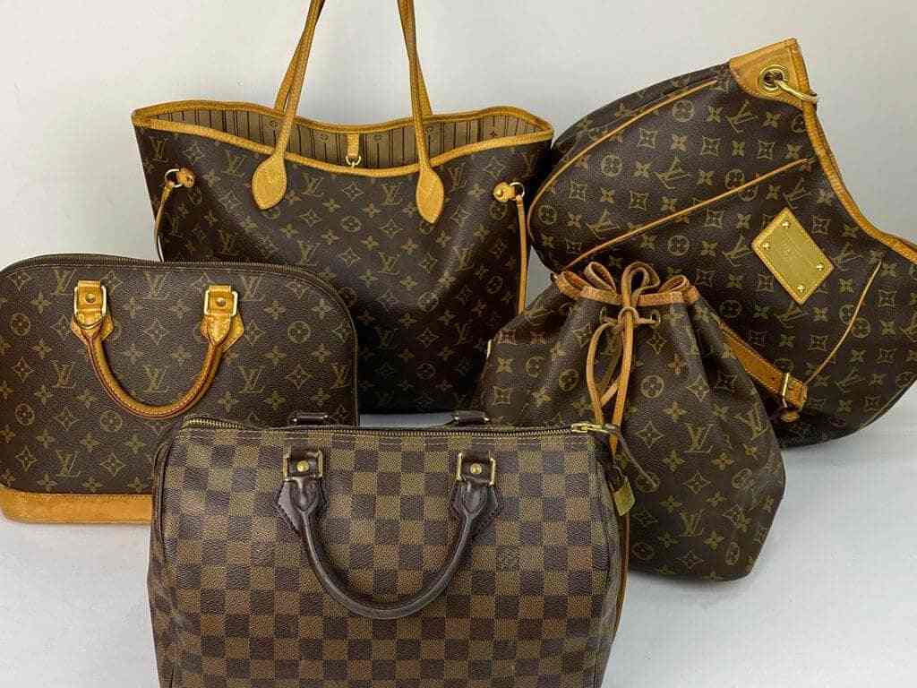 Seleção de bolsas clássicas em tons marrons